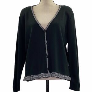 KAREN Lessly Button Down Cardigan Sweater Medium